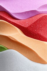 Poster - Abstract Layered Sand Texture with Vibrant Colors