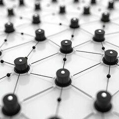 Poster - Abstract Network Mesh with Subtle Node System
