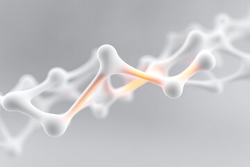 Poster - Abstract Network Structure with Glowing Orange Connections
