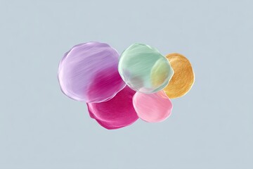 Poster - Abstract Pastel Circles Softly Blending on Light Background