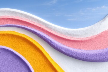 Poster - Abstract Pastel Powder Pigment Waves