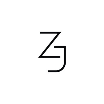 Minimal Letters ZJ Logo Design