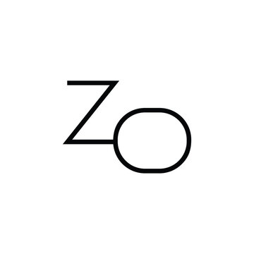 Minimal Letters ZO Logo Design