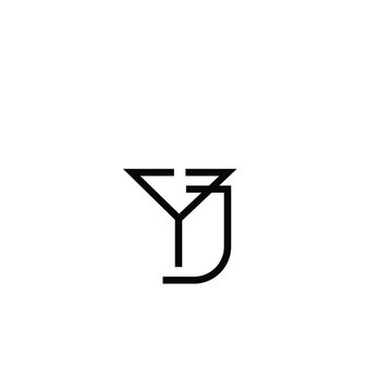 Minimal Letters YJ Logo Design