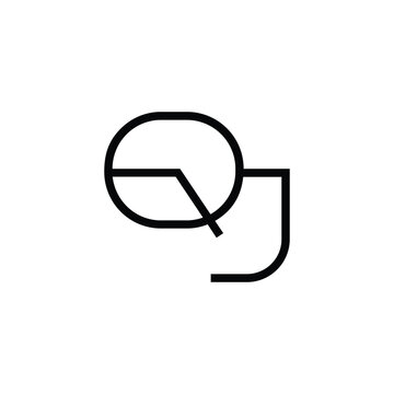 Minimal Letters QJ Logo Design