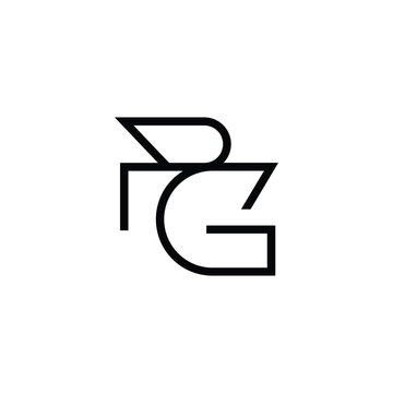 Minimal Letters PG Logo Design