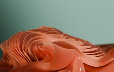 Poster - Modern Artistic Design Featuring Organic Coral-like Layers