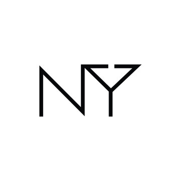 Minimal Letters NY Logo Design
