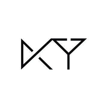 Minimal Letters KY Logo Design