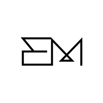 Minimal Letters EM Logo Design