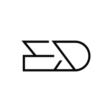Minimal Letters ED Logo Design