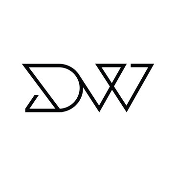 Minimal Letters DW Logo Design