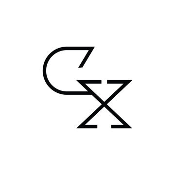 Minimal Letters CX Logo Design