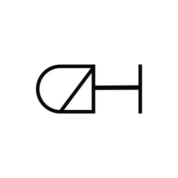 Minimal Letters DH Logo Design