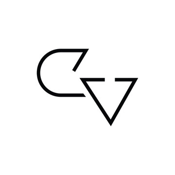Minimal Letters CV Logo Design