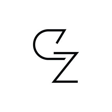 Minimal Letters CZ Logo Design