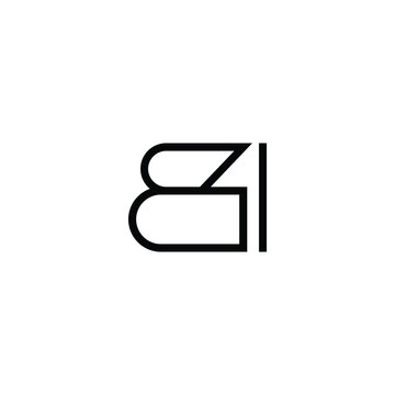 Minimal Letters BI Logo Design