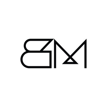 Minimal Letters BM Logo Design