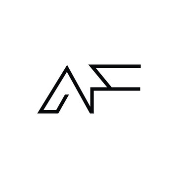 Minimal Letters AF Logo Design