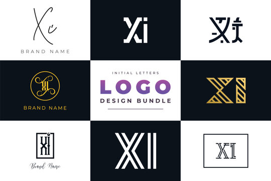 Initial letters XI Logo Design Bundle