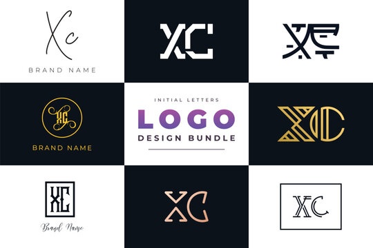 Initial letters XC Logo Design Bundle