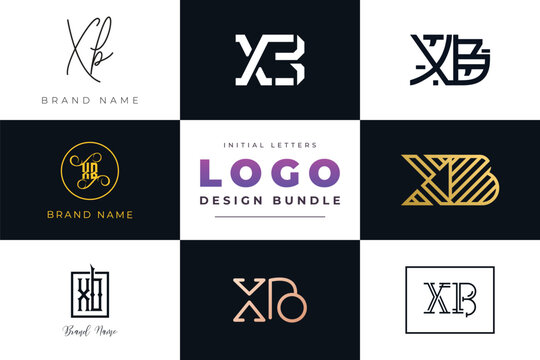 Initial letters XB Logo Design Bundle
