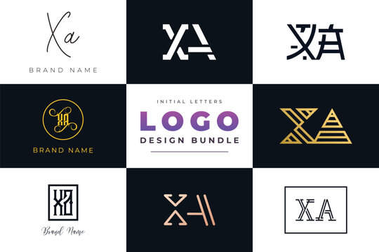 Initial letters XA Logo Design Bundle