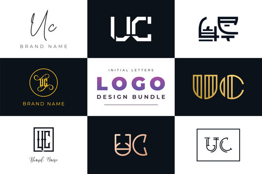 Initial letters UC Logo Design Bundle