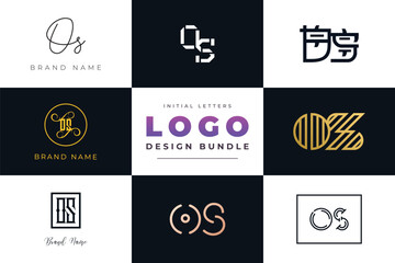 Leinwandbilder - Initial letters OS Logo Design Bundle