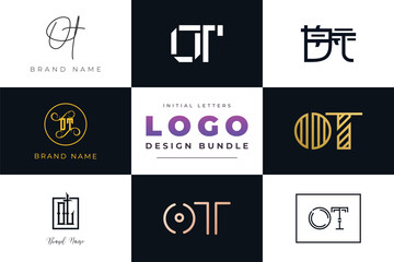 Leinwandbilder - Initial letters OT Logo Design Bundle