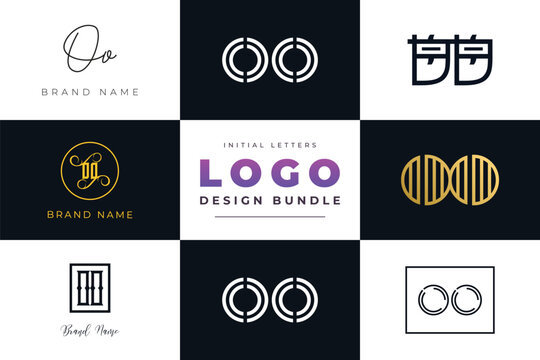 Initial letters OO Logo Design Bundle