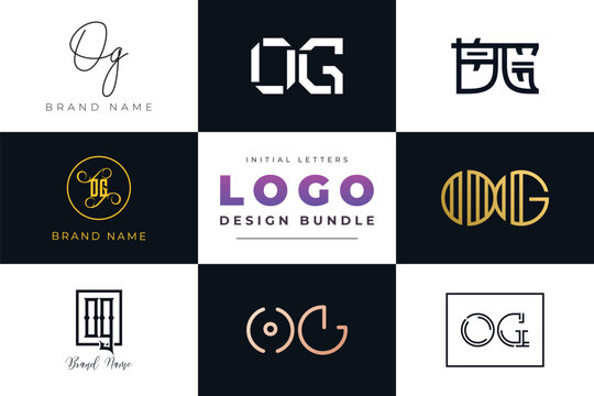Initial letters OG Logo Design Bundle