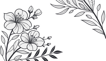 luxury botanical background with trendy wildflowers and minimalist flowers for wall decoration or we