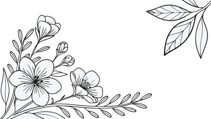 luxury botanical background with trendy wildflowers and minimalist flowers for wall decoration or we
