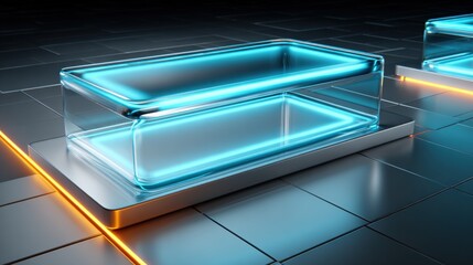 Futuristic Transparent Display Cases