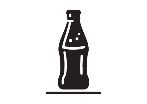 Soda Bottle silhouette vector, Soda Bottle Icon