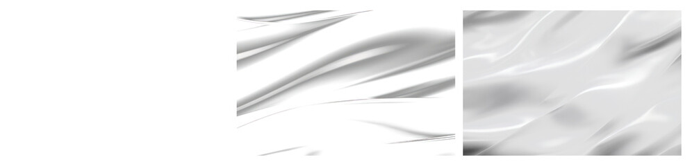 Poster - PNG Abstract metallic fluid textures, element set on transparent background