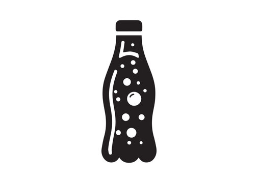 Soda Bottle silhouette vector, Soda Bottle Icon