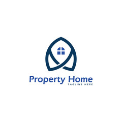 Fototapete - Property Home Letter A shape logo design for house real estate business company