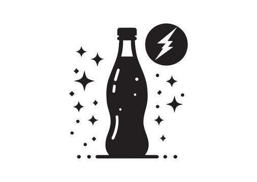 Soda Bottle silhouette vector, Soda Bottle Icon