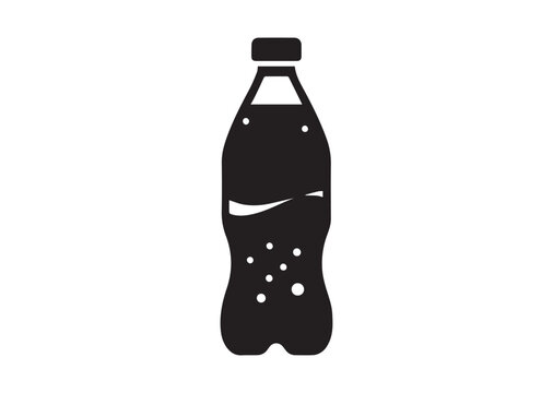 Soda Bottle silhouette vector, Soda Bottle Icon