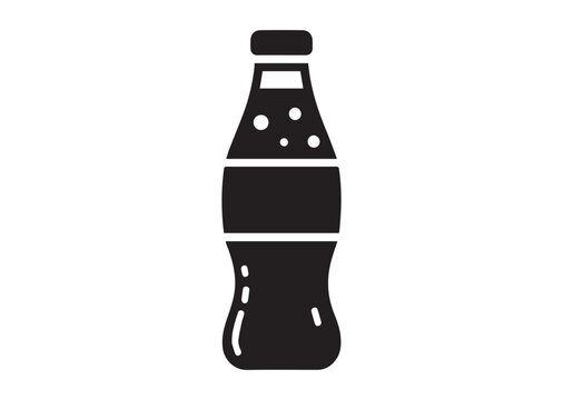 Soda Bottle silhouette vector, Soda Bottle Icon