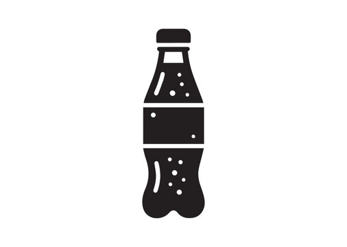Soda Bottle silhouette vector, Soda Bottle Icon