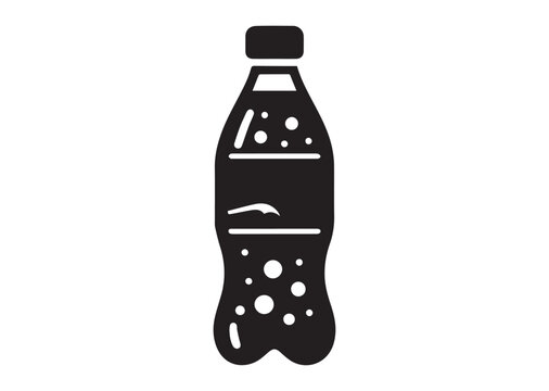 Soda Bottle silhouette vector, Soda Bottle Icon
