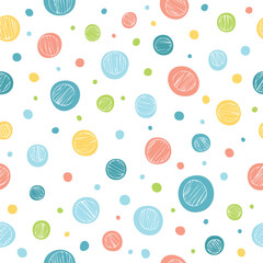Poster - A close up of a colorful polka dot pattern on a white background 