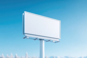 Poster - minimalistic mockup for outdoor advertising isolated on white background emphasizing ample copy space