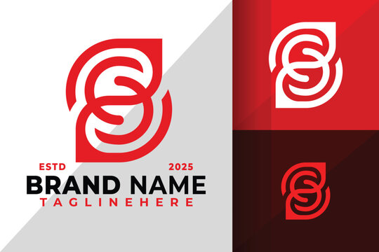 Initial Letter S Unique Logo Icon Vector Design Illustration