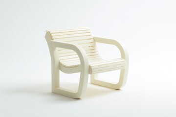 Poster - single elegant piece of garden furniture is isolated on pristine white background with ample copy space