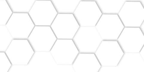 Poster - Futuristic 3D White Light Geometric hexagon Structure Featuring Abstract Polygonal Honeycomb Pattern, Technology-Inspired Design, and a Luxurious, Modern Vector Background for Innovation