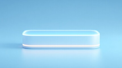 Poster - sleek and elegant 3d-rendered furniture accessory floating on serene background offering minimalist beauty